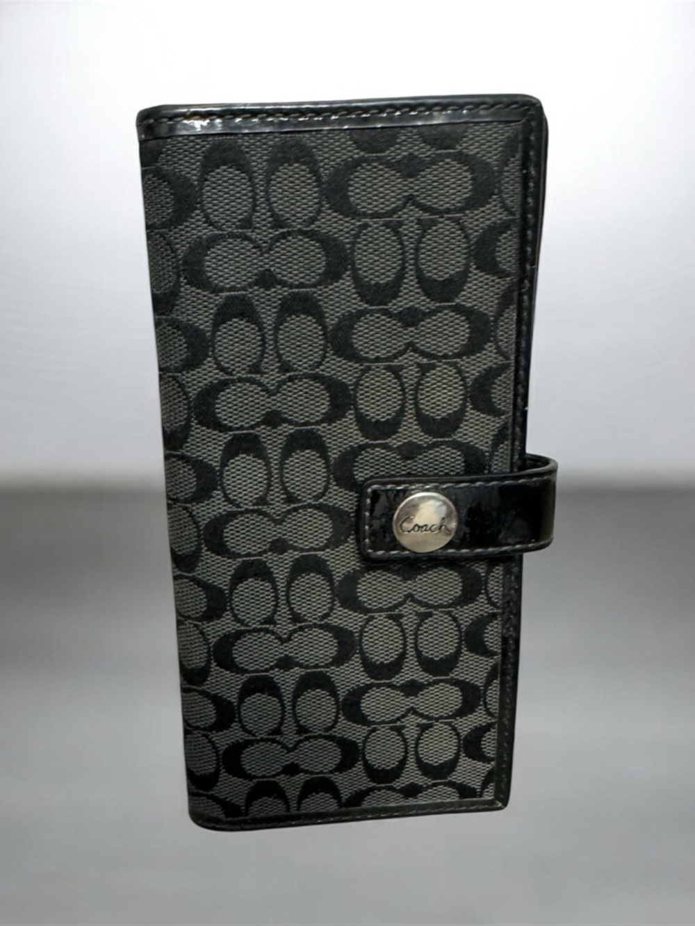 Coach Signature Black Boho Jacquard Canvas Handbag And Wallet - Picture 12 of 16